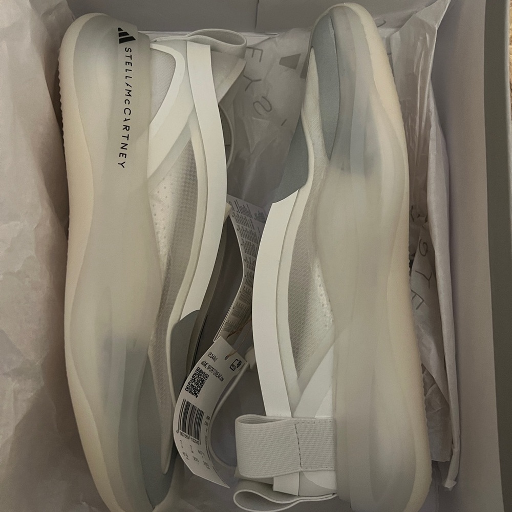 Adidas by Stella McCartney White Gray Sneakers - Picture 3 of 7